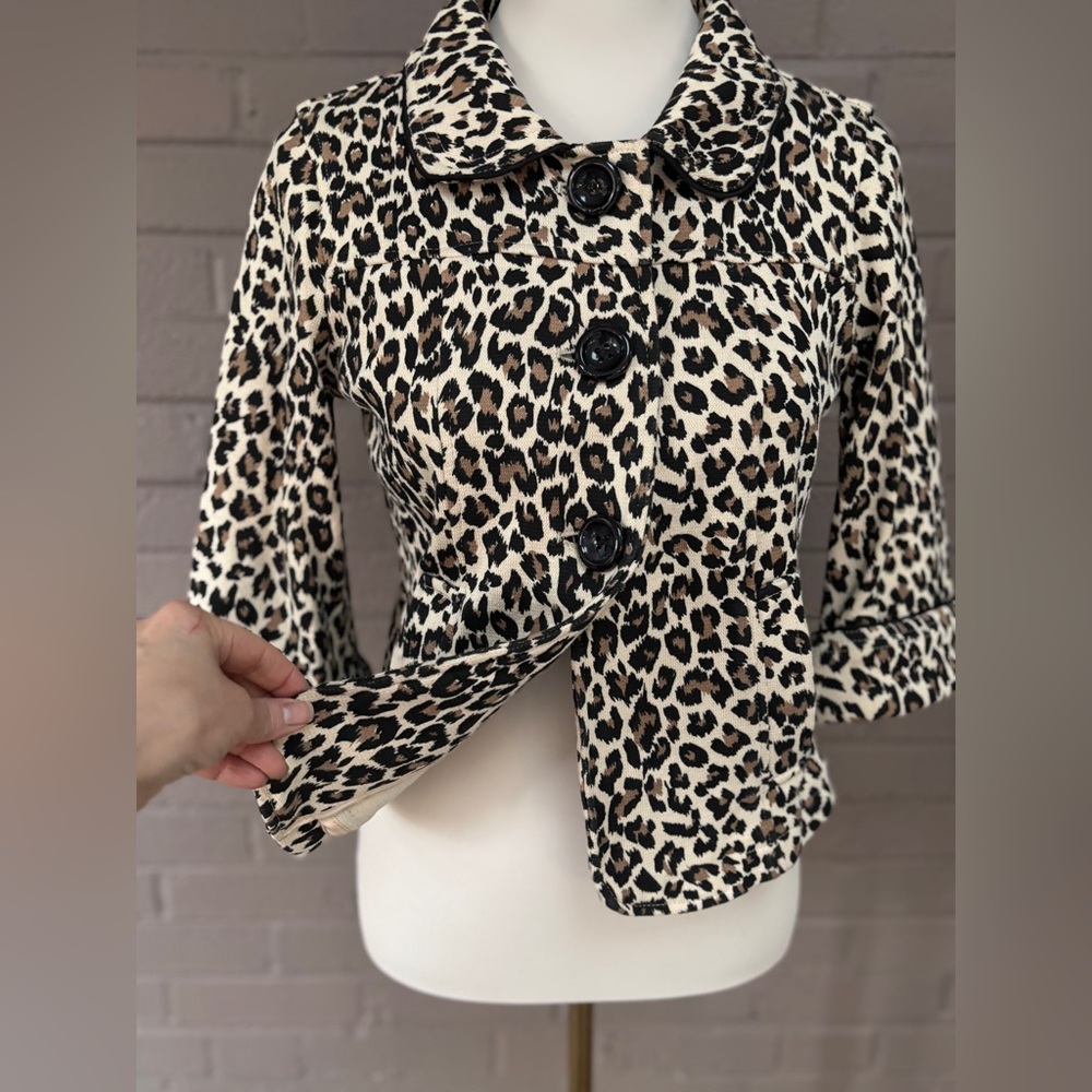 Twenty One Leopard Crop Jacket S - Picture 6 of 13